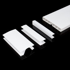 Weiß glänz 1,5m Küche Sockelleisten + Zubehörteil 100mm Einbauküche Küchensockel