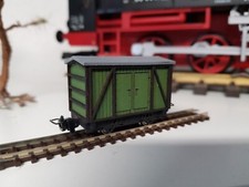 H0e Schmalspurbahn Feldbahn einfacher kleiner geschlossener Transportwagen
