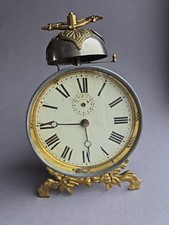 seltener Jugendstil Wecker Japy Freres Glockenwecker