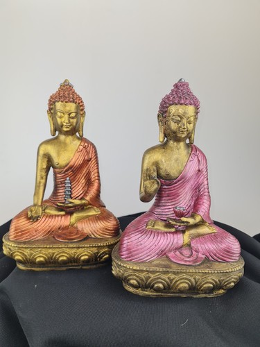 Set alte bemalte bronze - set,