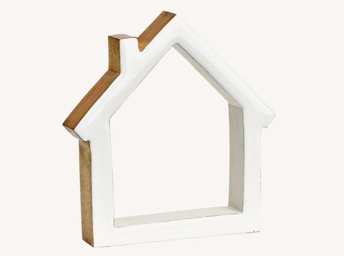 Aufsteller holzhaus weiss - aufsteller,