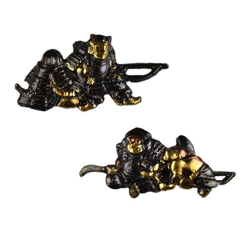 Menuki musha japan - musha, vergoldet