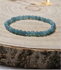 Aquamarin Perlenarmband Armband Positive Energie Steine 4mm Länge 17cm