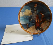 Sammelteller USA Norman Rockwell "Waiting on the Shore" mit Aufhängung