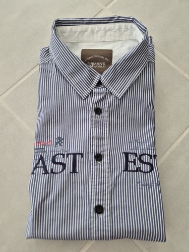 Herren hemd blau weiß - herren-hemd,, blau/weiß