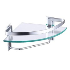 Glas Eckregal Aluminium Reling