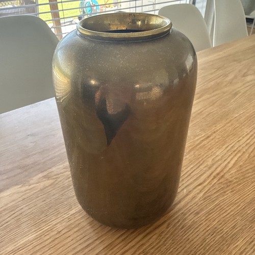 Dekovase metall bronzefarben - metall,