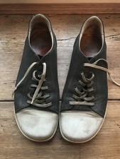 Turnschuhe, Waldviertler, aus Leder, schwarz-weiß, Größe 41, knöcheltief 