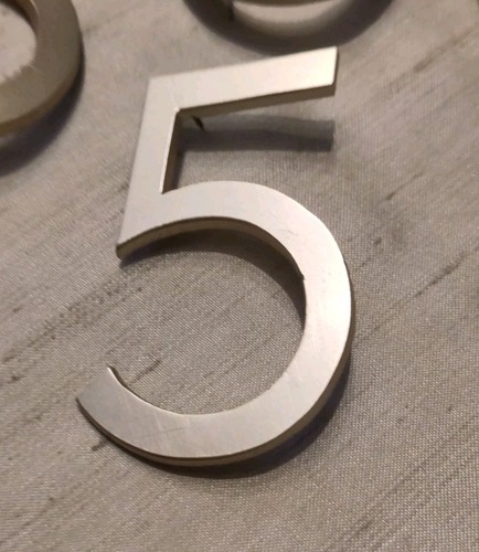 Vintage aluminium zahlen - zahlen, "5"
