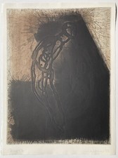 Michael Morgner, Angst, 1993, Grafik, Radierung, signiert