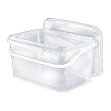 Rechteckiger Eimer mit Deckel