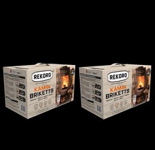 2 x REKORD Braunkohlebriketts 10 kg Kaminbriketts Klütten Brix Ofen Kamin