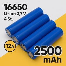 4x Akku 3,7V Batterie 16650