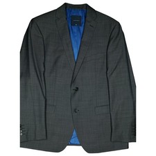 PIERRE CARDIN 25 Sakko Blazer Jacke Herren L Luxus Business Grau Anzug kurz edel