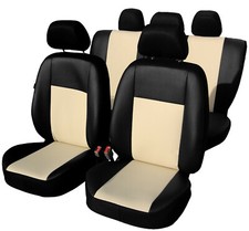 Premium Universal Sitzbezüge Kunstleder Beige für Audi A4 B5 (8D2)