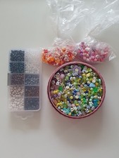 Set Perlen Mix bunt, Glas und Kunststoff