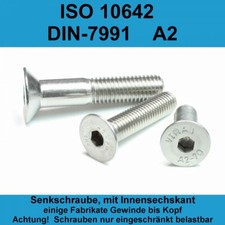 M10 Senkkopfschrauben