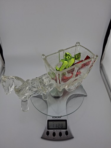 Glaspferd mit kutsche - mit,