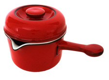 Stieltopf Sauciere mit Deckel Thomas Scandic Flammfest rot