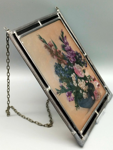 Klassisches glasbild mit - klassisches,
