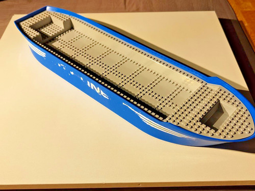 Lego city schiffsrumpf blau - schiffsrumpf,