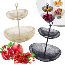 2 Etagen Metall Obst Etagere