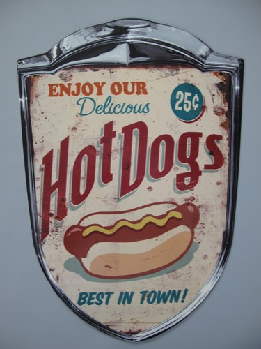 Blechschild hot dogs - blechschild,