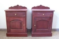 Nachtschrank Nachttisch-Set Kommode Konsole Mahagoni-Holz Klassischer-Stil 