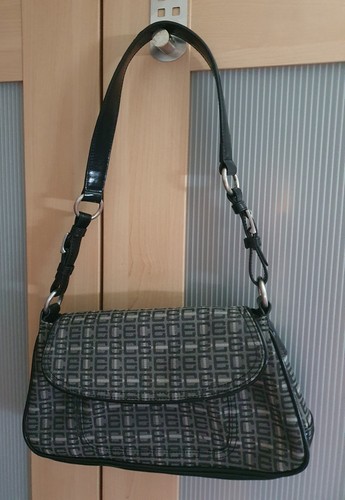 Handtasche schwarz grau mit - handtasche,