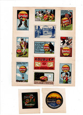 13 alte Reklamemarken für Kavalier-Schuhcreme aus Augsburg (Schuhe)
