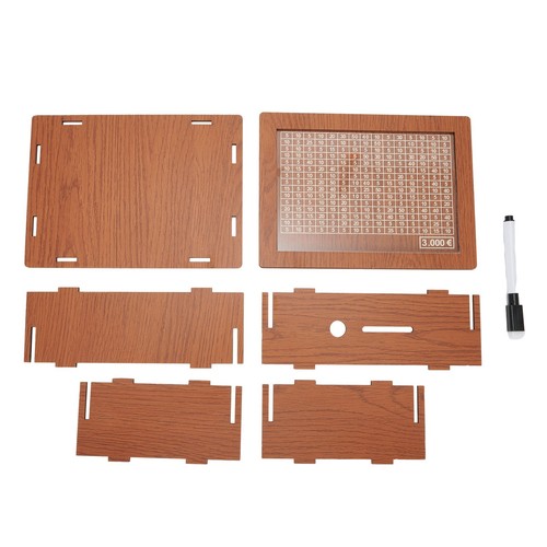 Holz spardose mit - holz, (4