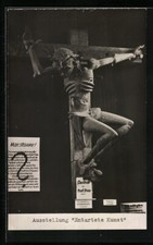 AK Ausstellung Entartete Kunst, Christus am Kreuz von Prof. Gies 