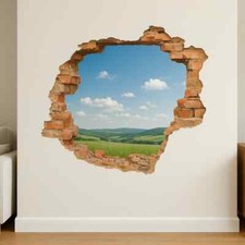 3D Mauerloch Wandtattoo – Coole Illusion für Wand, Flur & Jugendzimmer