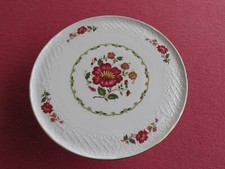 vintage Tortenplatte Kuchenplatte auf Fuß Schumann Arzberg mit roter Rose Porzel