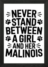 Mädchen & Malinois Hund Zitat