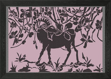 Ziege Blume Grafik Kunst