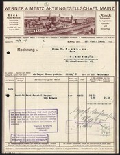 Rechnung mainz 1925 - 1925,, werner