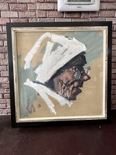 Arrigo Wittler  Ölbild Orginal  56x56cm Mit Rahmen Alt Gemälde Frau Mit Kopftuch