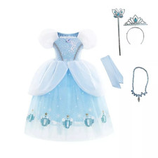 Kostüm Kinderkostüm Prinzessin Cinderella Aschenputtel Kleid, 100