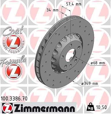 Zimmermann bremsscheibe - 2x,