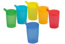 Ornamin Schnabelbecher mit Deckel Trinkbecher Schnabeltasse Senioren Trinkhilfe