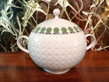 ARZBERG Germany - Form 2375 Golfball grüne Blüte - schöne Deckelschüssel