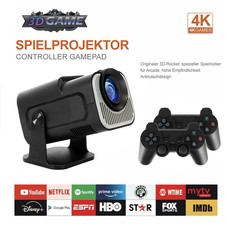 Mini Beamer Projektor 1080P HD WiFi Bluetooth HDMI Android TV Heimkino Tragbar