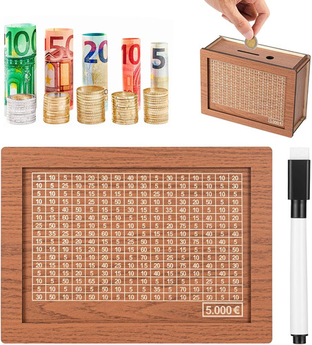 Holz spardose mit zähler - spardose,
