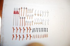 65 Hausser Elastolin Waffen Trommelstöcke für Hunnen Normannen Indianer zu 7cm