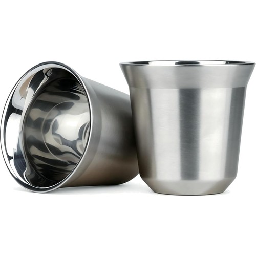 Edelstahl espressotassen set - edelstahl,