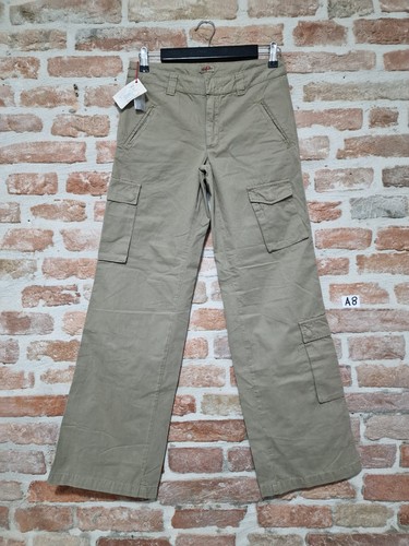 Damen cargo jeans hose grün - jeans,