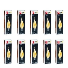 10 x Paulmann Kerze windstoß gold 25W E14 Kerzen Glühbirnen Glühlampen 513.27