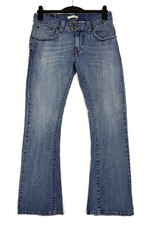 Levi's 542 Jeans Low Flare Bootcut Damen W32 Blau Denim Schlag Hose Strauss