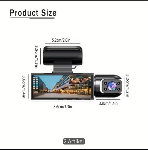 1080p dual dash kameras - 1080p,